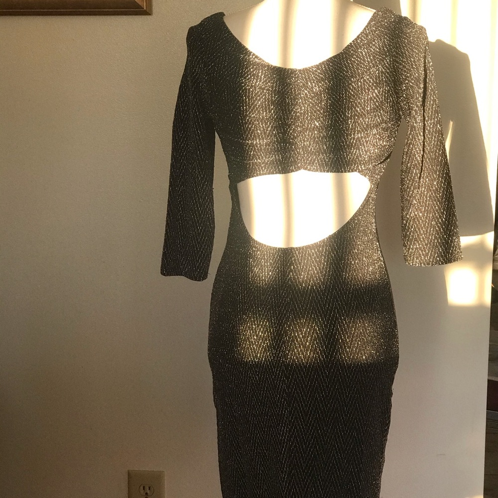 Grey and black fit dress